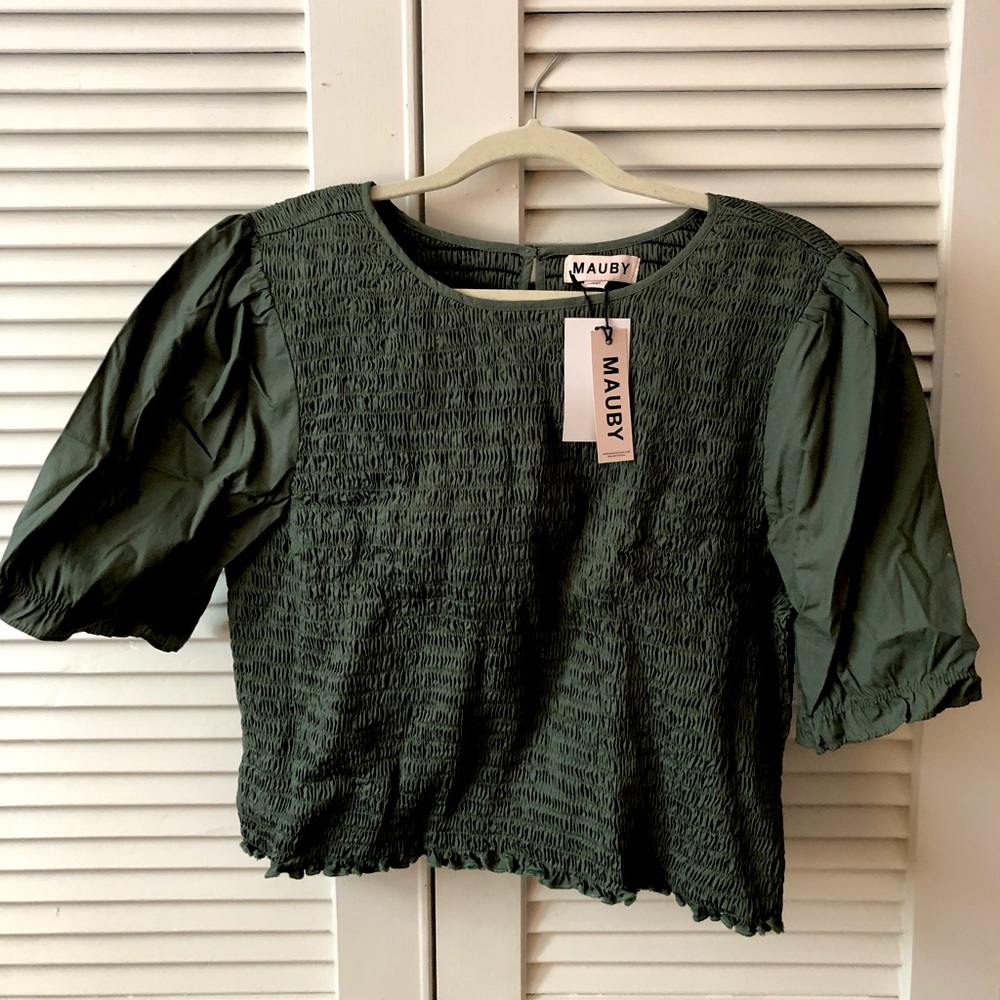MAUBY Spring Green Crop Top 2X